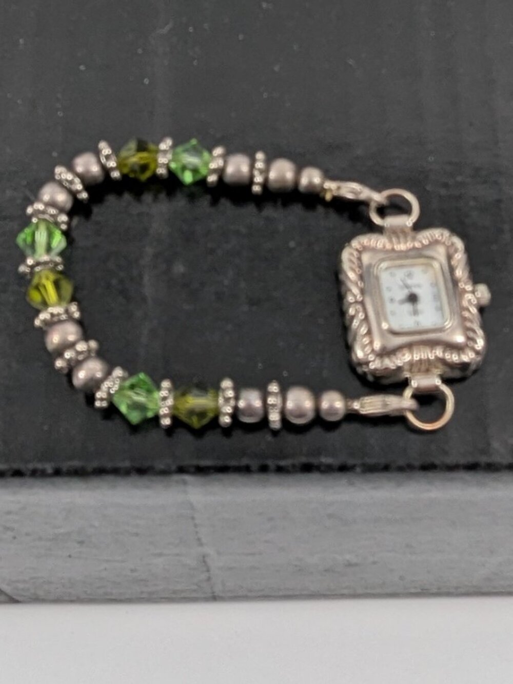 Classic Geneva Elite Bracelet Watch, Glass & Metal Bead Band